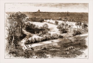 THE GARDENS OF THE ARCHBISHOP OF CANTERBURY, LAMBETH PALACE, UK, 1883