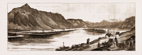 THE VILLAGE OF KAMLOOPS AT THE CONFLUENCE OF THE NORTH AND SOUTH THOMPSON RIVERS, CANADA, 1883