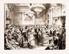 FANCY DRESS BALL GIVEN BY THE MAYOR OF LIVERPOOL IN THE TOWN HALL, UK, 1883