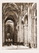 THE NAVE, DURHAM, CATHEDRAL, UK, 1883