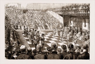 CHESS WITH LIVING PIECES: A MATCH AT THE GUILDHALL, WINCHESTER, UK, 1883