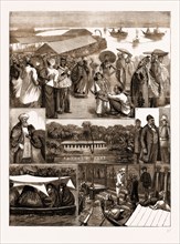 ARABI IN EXILE, THE ARRIVAL AT COLOMBO, CEYLON, SRI LANKA, 1883: 1. Arabi and his Companions Coming