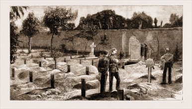 THE RECENT WAR IN EGYPT: GRAVES OF COLDSTREAM GUARDS AT ALEXANDRIA, 1883