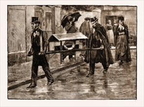 A CHILD'S FUNERAL IN PARIS, FRANCE, 1883