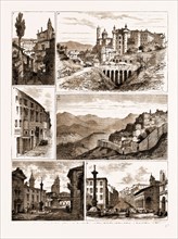 THE RAPHAEL QUARTER-CENTENARY, URBINO, ITALY, RAPHAEL'S BIRTHPLACE, 1883: 1. A Street at Urbino. 2.