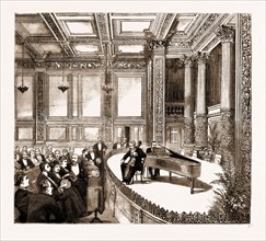 THE OPENING OF THE NEW BUILDING OF THE INSTITUTE OF PAINTERS IN WATER-COLOURS, PICCADILLY, BY THE
