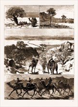 THE REBELLION IN SUDAN, 1883: 1. On the Road to Berber, Eighty Miles from Suakin: A Mid-day Halt. 2