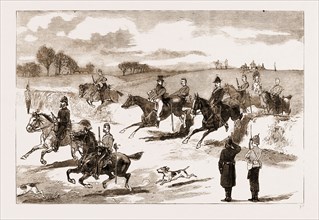 HUNTING IN IRELAND, 1883: WHAT IT IS COMING TO: THE LORD LIEUTENANT OUT WITH THE MEATH HOUNDS