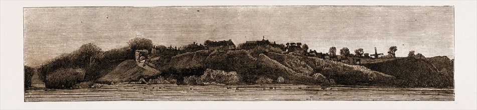 WINCHELSEA FROM THE MARSHES, UK, 1883