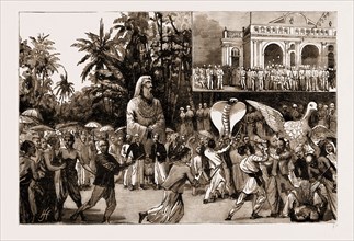 RELIGIOUS RIOTS AT COLOMBO, CEYLON, SRI LANKA: THE BUDDHIST PROCESSION, 1883