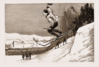 WINTER SPORTS IN NORWAY: SNOW-SHOE JUMPING, 1883