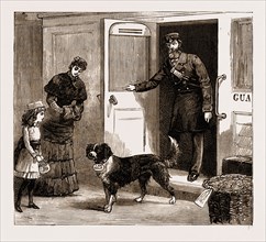 THE RAILWAY DOG "HELP," AND HIS MASTER, UK, 1883