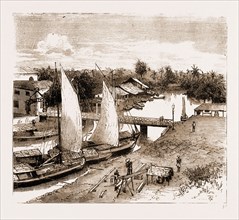 PASAR-BAHRU, NEAR THE LANDING PLACE, BATAVIA, INDONESIA, 1883