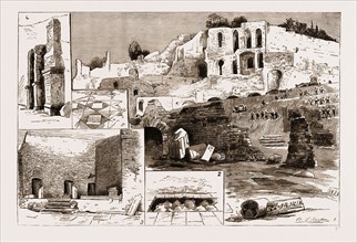 THE EXCAVATIONS IN ROME: DISCOVERY OF THE HOUSE OF THE VESTAL VIRGINS, ITALY, 1883: 1. General View