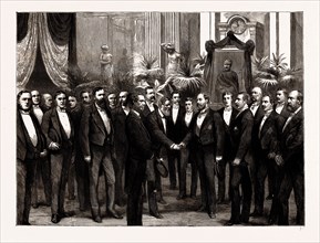 THE OPENING FESTIVAL OF THE GORDON BOYS' HOME: THE PRINCE OF WALES RECEIVING THE GUESTS, UK, 1886: