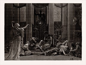 "THE STORY OF ORESTES," AT THE PRINCE'S HALL, PICCADILLY, LONDON, UK, 1886: THE GHOST OF