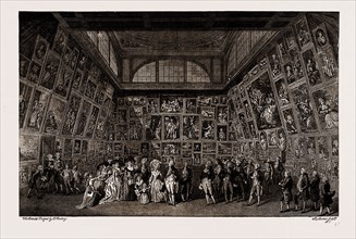 GEORGE III. AND THE ROYAL FAMILY AT THE PRIVATE VIEW OF THE ROYAL ACADEMY EXHIBITION, 1788, UK