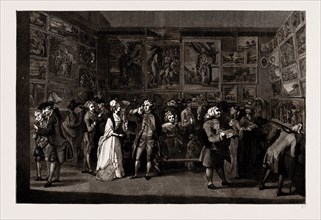 EXHIBITION OF THE ROYAL ACADEMY, PALL MALL, LONDON, UK, 1771
