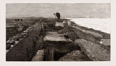 FORT AT KOSHEH ON THE NILE, NEAR WHICH THE BATTLE OF GINNISS WAS FOUGHT, 1886