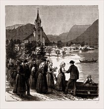 GOING HOME FROM CHURCH, NORWAY, 1886