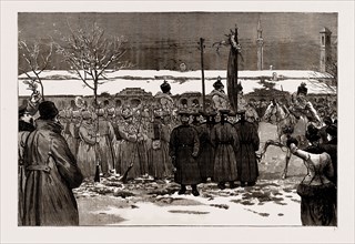 THE ARMISTICE BETWEEN SERBIA AND BULGARIA: BULGARIAN VOLUNTEERS DISBANDING AT RUSTCHUCK, 1886