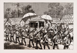 THE EXPEDITION TO UPPER BURMA, 1886: EX-KING THEEBAW BEING REMOVED FROM HIS PALACE AT MANDALAY TO