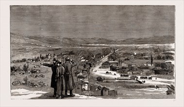 THE WAR BETWEEN SERBIA AND BULGARIA: THE RE-OCCUPATION OF PIROT: VIEW OF THE TOWN AFTER THE ENEMY