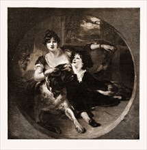 "MRS. MACGUIRE AND ARTHUR FITZJAMES", FROM THE PAINTING BY SIR THOMAS LAWRENCE, P.R.A., 1897