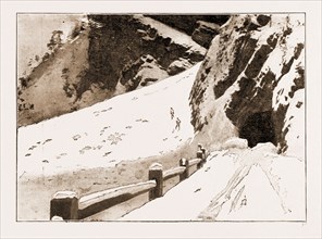 THE FATAL AVALANCHE NEAR DAVOS, 1897: VIEW OF THE TUNNEL IN THE ZUGE PASS