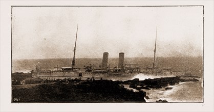 The Royal Indian Marine troopship Warren Hastings was wrecked on the south Coast of Reunion, early