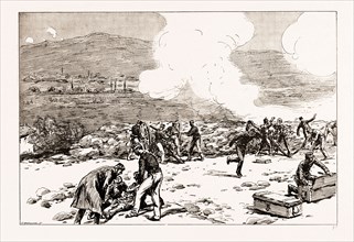 THE ENGAGEMENT AT MATI: GREEK ARTILLERY MAKING GOOD PRACTICE, 1897; It was generally agreed that