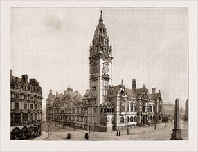 THE QUEEN'S VISIT TO SHEFFIELD: THE NEW TOWN HALL TO BE OPENED BY HER MAJERSTY, UK, 1897: THE