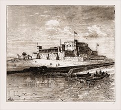 FORT ST. GEORGE, ELMINA, THE ASHANTEE WAR 1873. Anglo-Ashanti Wars between the Ashanti Empire, now