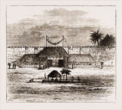 PRINCIPAL GATE OR MGENDA OF THE ROYAL PALACE AT COOMASSIE, THE ASHANTEE WAR 1873. Anglo-Ashanti