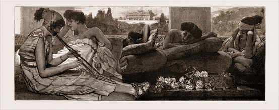 THE SIESTA by L. Alma-Tadema