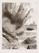 EXPLODING MINE IN THE NEW RAVELIN, CHATHAM UK 1873