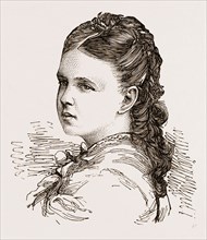 GRAND DUCHESS MARIE-ALEXANDROVNA (Only daughter of the Czar), ENGRAVING 1873