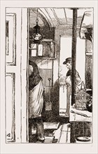 I. THE COOK'S GALLEY ON THE ANTWERP BOAT "PACIFIC ", ENGRAVING 1873