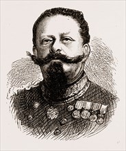 KING VICTOR EMMANUEL, ENGRAVING 1873, ITALY