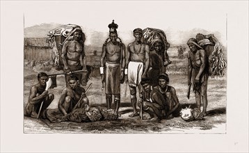 A GROUP OF NAGAS, THE TRIBE BY WHOM LIEUT. HOLCOMBE WAS MURDERED, 1875
