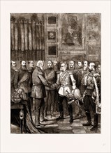 BIRTHDAY RECEPTION OF THE EMPEROR OF GERMANY AT BERLIN, GERMANY, 1875: THE EMPEROR AND