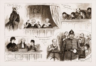 THE LAND AGITATION IN IRELAND: THE STATE TRIAL IN DUBLIN, SKETCHES IN COURT, 1881