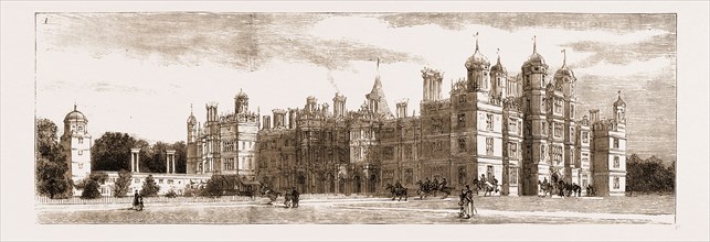 THE PRINCE AND PRINCESS OF WALES IN THE MIDLANDS, UK, 1881: Burghley House, Stamford