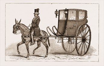 THE "CALEZA," OR OLD-FASHIONED CARRIAGE OF THE COUNTRY, LIMA, PERU, 1881