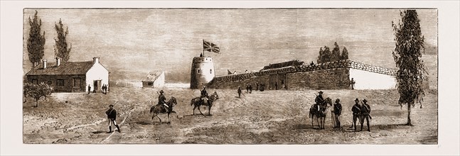 FORT BELL, THLOTSE HEIGHTS, BASUTOLAND, ATTACKED BY THE BASUTOS ON NOVEMBER 8TH, 1880