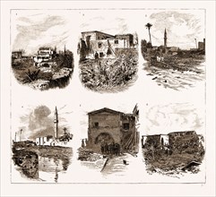 NOTES FROM CYPRUS, THE RECENT INUNDATIONS AT LIMASOL, 1881: 1, 2. Ruins in Victoria Street. 3.