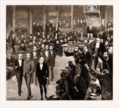 THE DEFEAT OF OBSTRUCTION IN THE HOUSE OF COMMONS, UK, 1881: REMOVAL OF MR. PARNELL BY ORDER OF THE