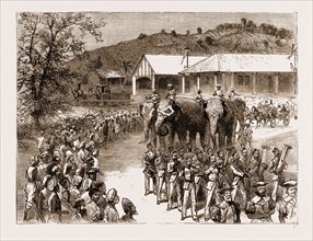 RAILWAY EXTENSION IN CEYLON, SRI LANKA, 1881: OPENING OF THE NEW LINE AT MATALLE