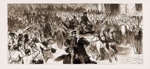 OPENING OF THE RUSSO-TURKISH WAR: RETURN OF THE CZAR TO ST. PETERSBURG FROM KISCHINEFF, 1877