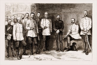 THE LATE CZAR ALEXANDER II.: THE RUSSO-TURKISH WAR: THE CZAR AND HIS STAFF AT GORNY STUDEN, 1877;